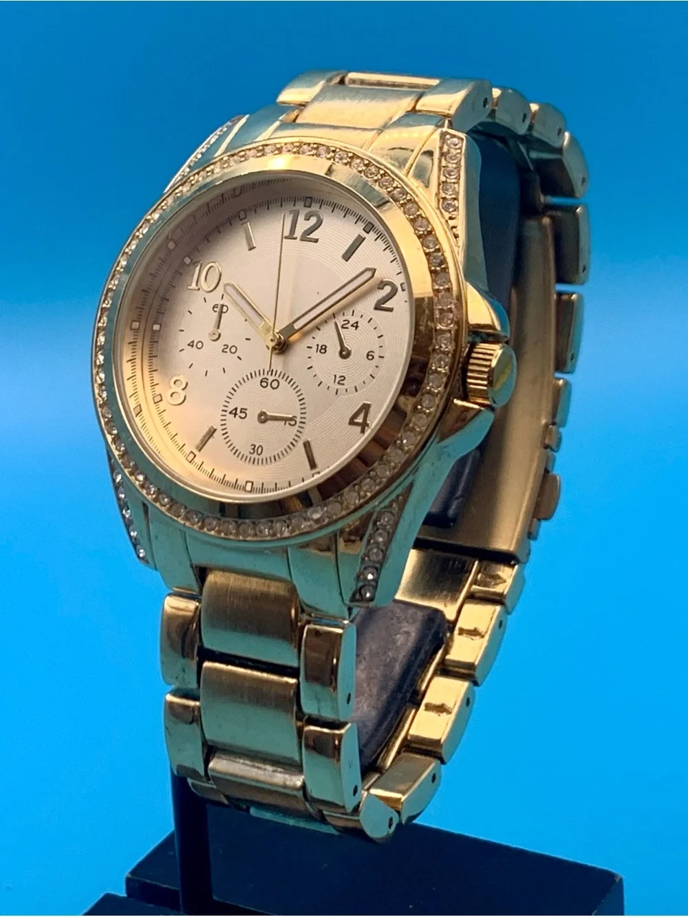 Men’s Women’s Unisex Quartz Wristwatch Crystals Faux Subdials Works New Battery